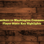 Carolina Panthers vs Washington Commanders Match Player Stats: Key Highlights