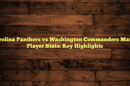 Carolina Panthers vs Washington Commanders Match Player Stats: Key Highlights