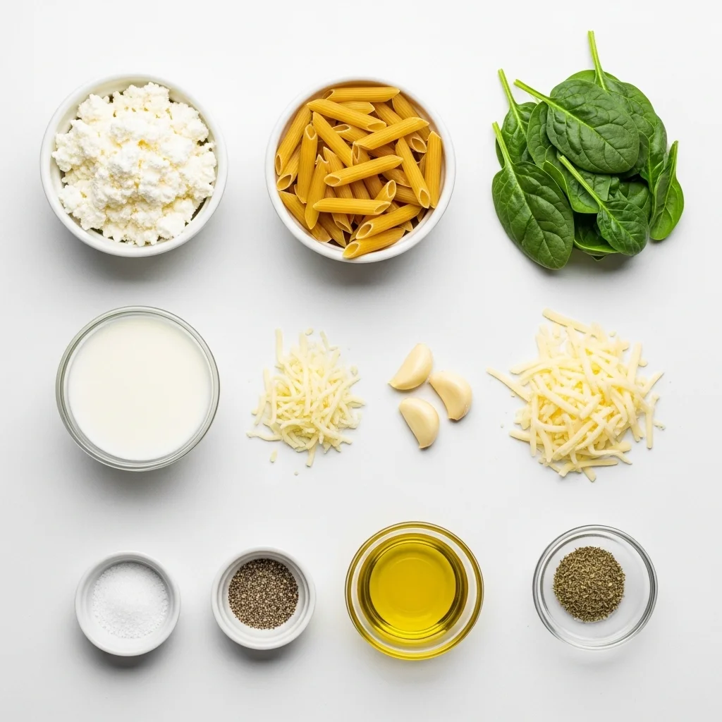 Creamy Baked Cottage Cheese Pasta